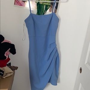 A blue dress